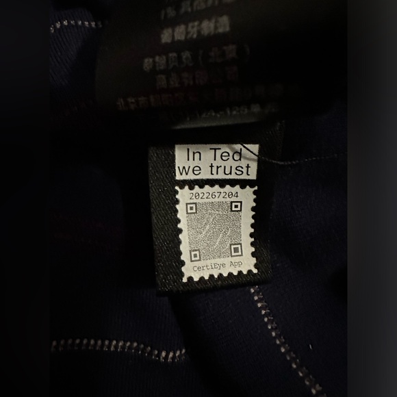 Ted Baker Erlo Striped Sleeveless Bodycon Midi Dress In Navy - Picture 12 of 14